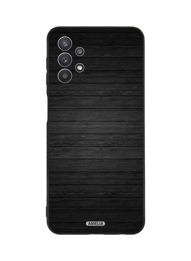Amelia Protective Case Cover for Samsung Galaxy A32 5G Dark Black Wooden Pattern - Image 1