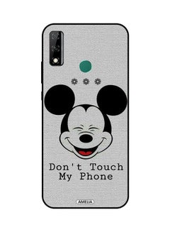Don't Touch My Phone Quote Mickey Mouse Printed Protective Case Cover For Huawei Y8s Multicolour