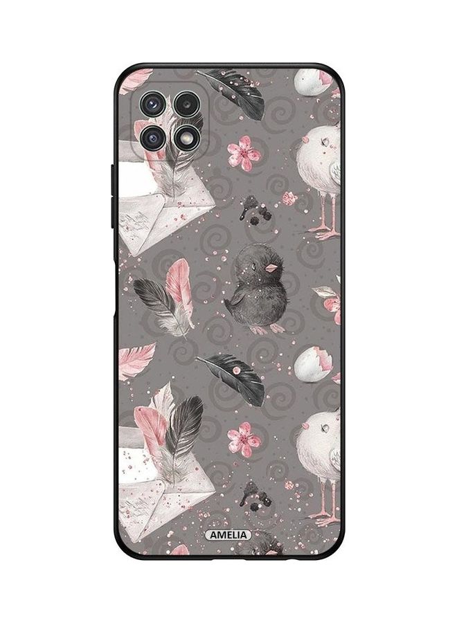 إميليا Feathers & Chicks Printed Protective Case Cover For Samsung Galaxy A22 5G Multicolour - Image 1