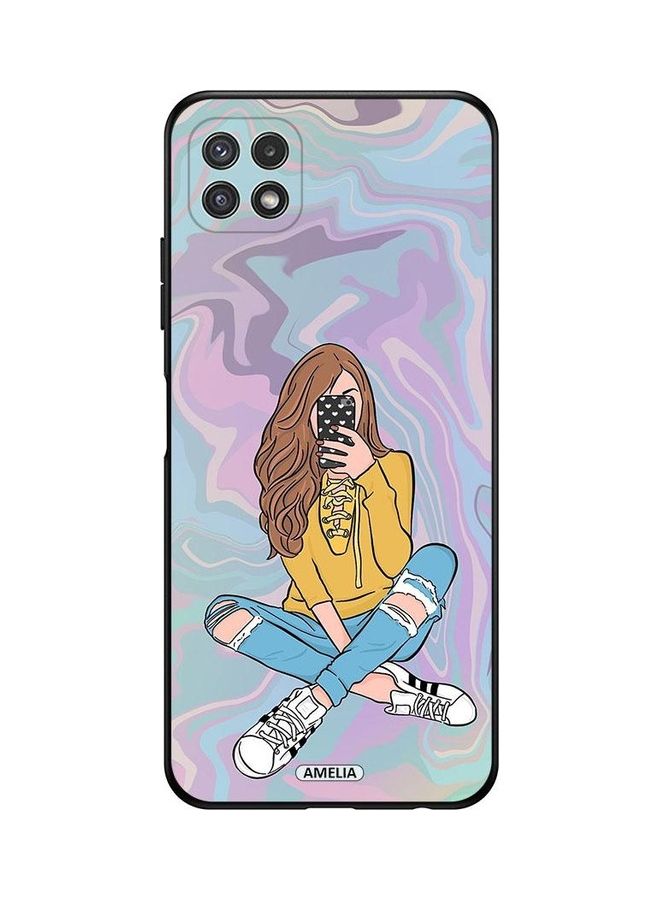 Amelia Girl Taking Photo Printed Protective Case Cover For Samsung Galaxy A22 5G Multicolour - Image 1