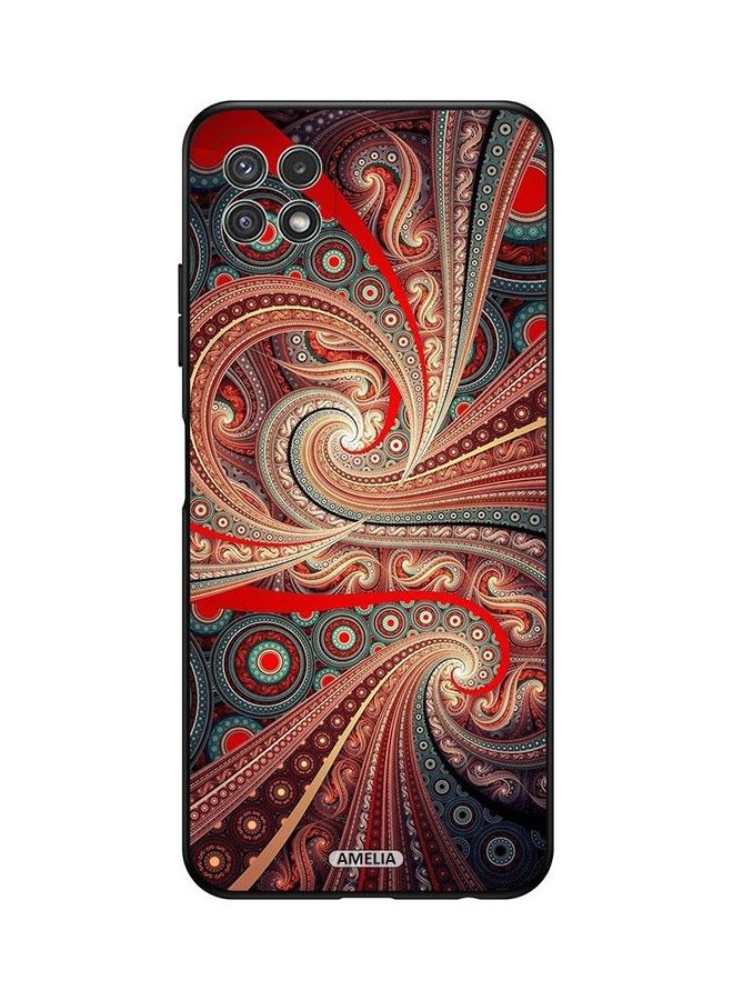 Amelia Mandala Red Pattern Protective Case Cover For Samsung Galaxy A22 5G Multicolour - Image 1