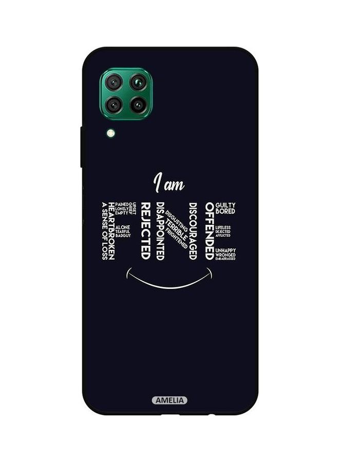 إميليا غطاء حماية واقي لهاتف هواوي P40 لايت 4G. تصميم يحمل عبارة "I Am Fine"  - Image 1