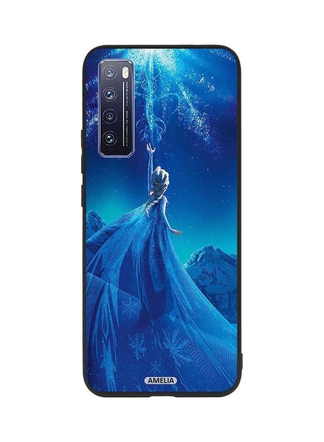 Amelia Protective Case Cover For Huawei Nova 7 5G Frozn Actress In Black Dress Blue - Image 1