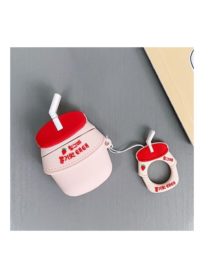 BGM Wireless Earphones Shockproof Milk Silicone Protective Case for Apple AirPods 1/2 Pink