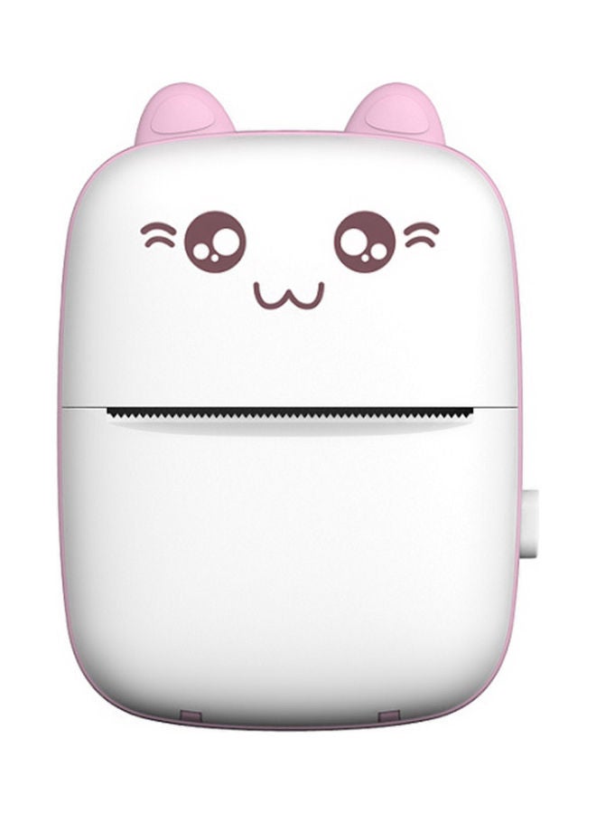 Portable Mini Label Sticker Receipt Printer Pink - Image 1