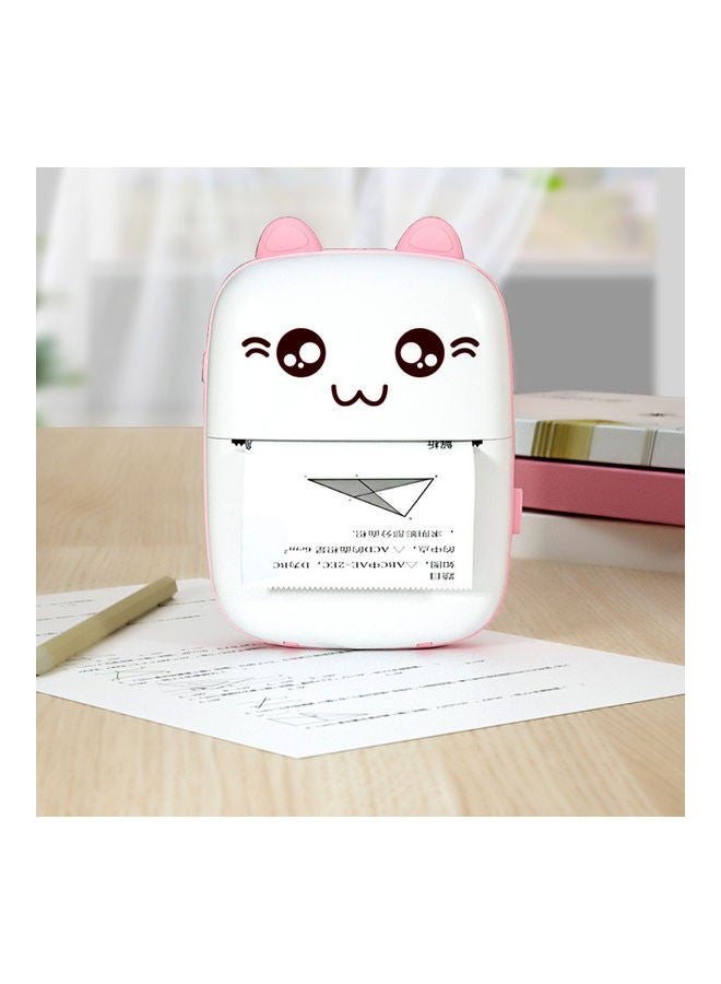 Portable Mini Label Sticker Receipt Printer Pink - Image 2