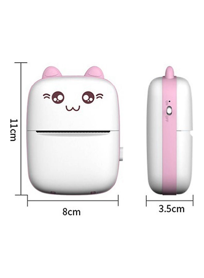 Portable Mini Label Sticker Receipt Printer Pink - Image 3