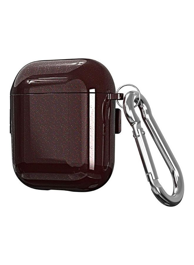 BGM Metal Glitter PC Wireless Earphone Protective Case for AirPods 1/2 Brown - Image 1