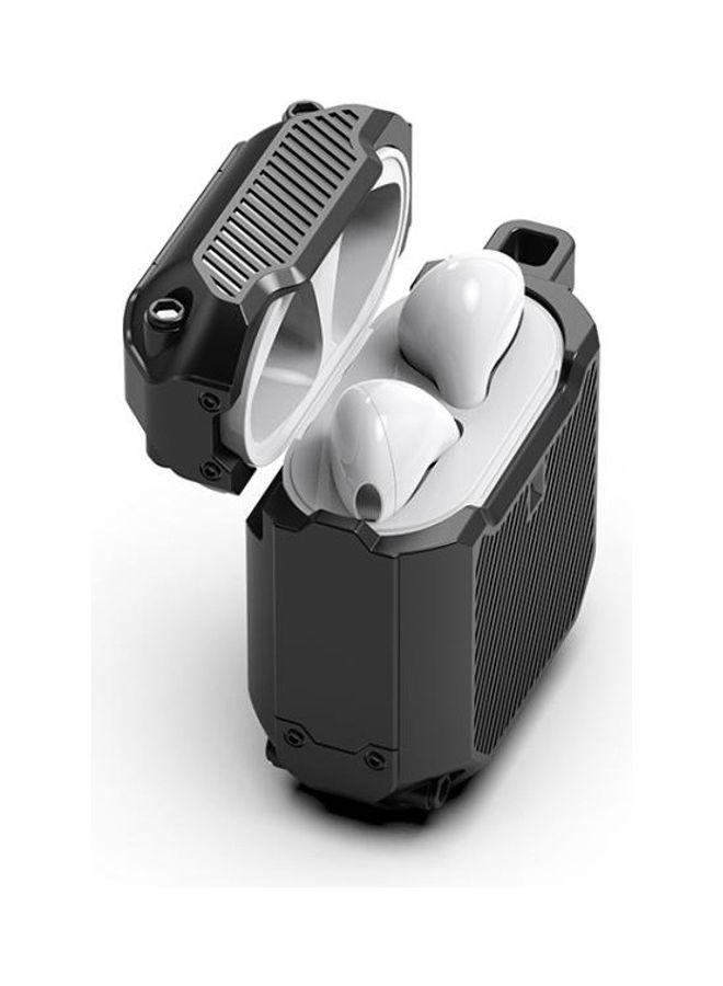 BGM Waterproof Wireless Earphone Protective Case For Apple AirPods 1/2 Black - Image 3