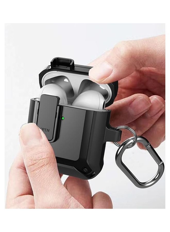 BGM Wireless Earphones Shockproof Bumblebee Silicone Protective Case With Switch For Apple AirPods 1/2 Black - Image 4