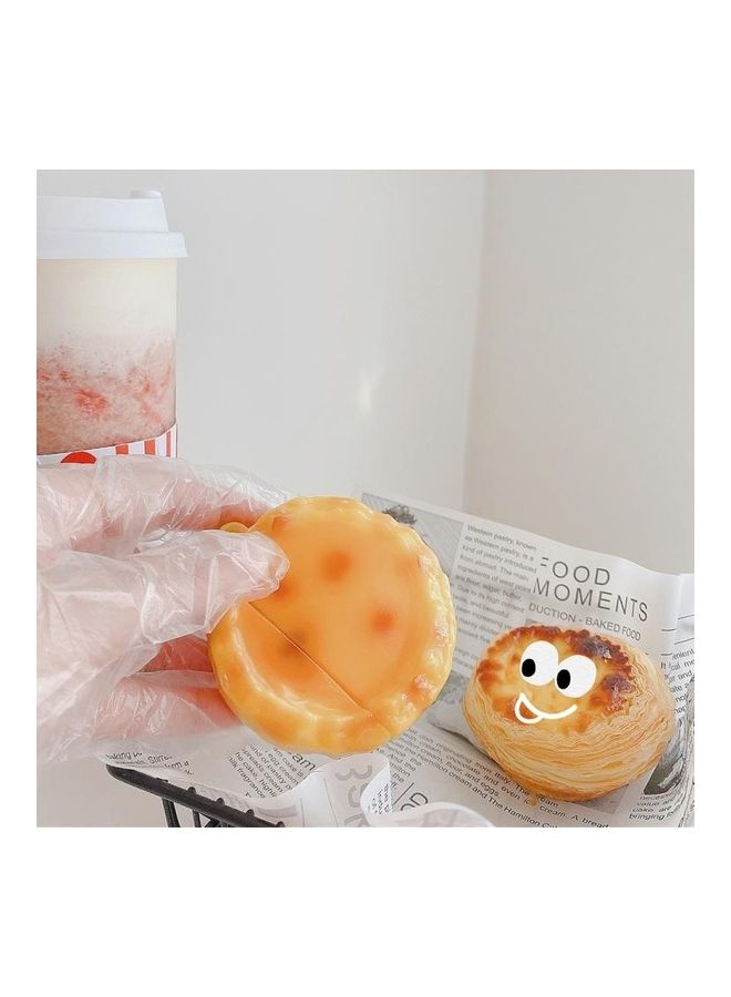 BGM Egg Tart Shaped Silicone Protective Case Cover For Apple AirPods 1/2 Yellow - Image 4