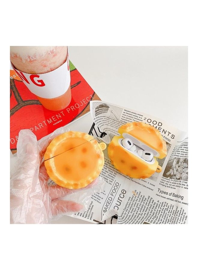 BGM Egg Tart Shaped Silicone Protective Case Cover For Apple AirPods 1/2 Yellow - Image 5