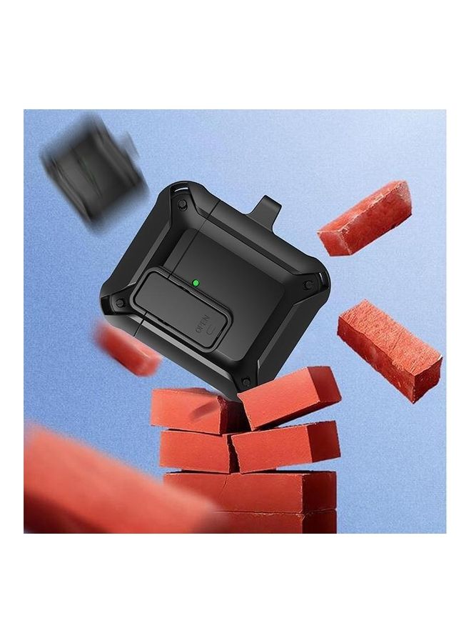 BGM Wireless Earphones Shockproof Bumblebee Silicone Protective Case with Switch For AirPods 1/2 Black/Red - Image 3