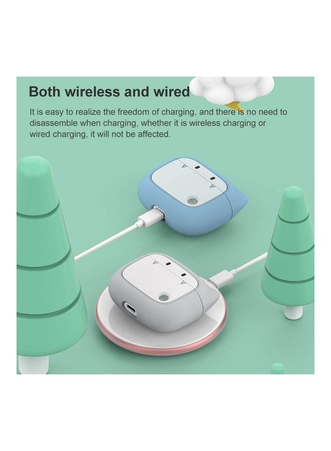 BGM Cartoon Cat Shaped Protective Silicone Case For ZMI PurPods Pro White/Grey - Image 3