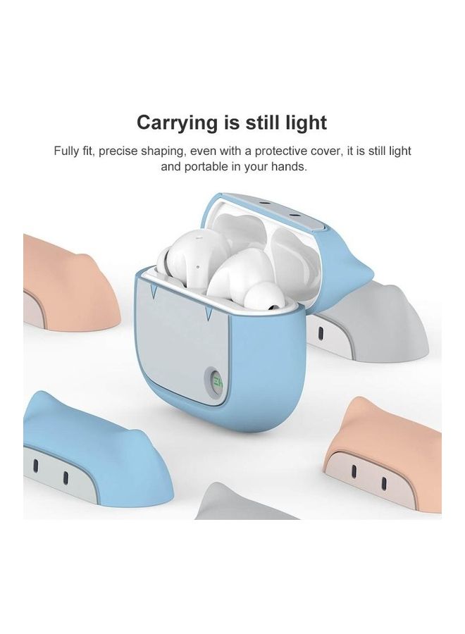 BGM Cartoon Cat Shaped Protective Silicone Case For ZMI PurPods Pro White/Grey - Image 4