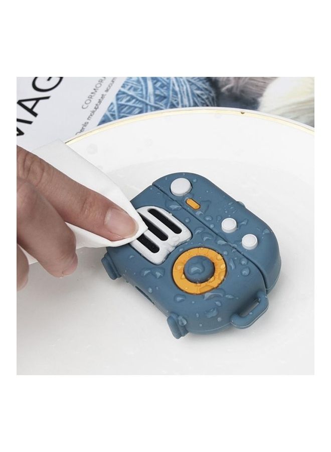 بي جي إم غطاء حماية واق من السيليكون على شكل راديو كلاسيكي لسماعات أبل آيربودز برو من قطعتين . أخضر ماتشا - Image 5