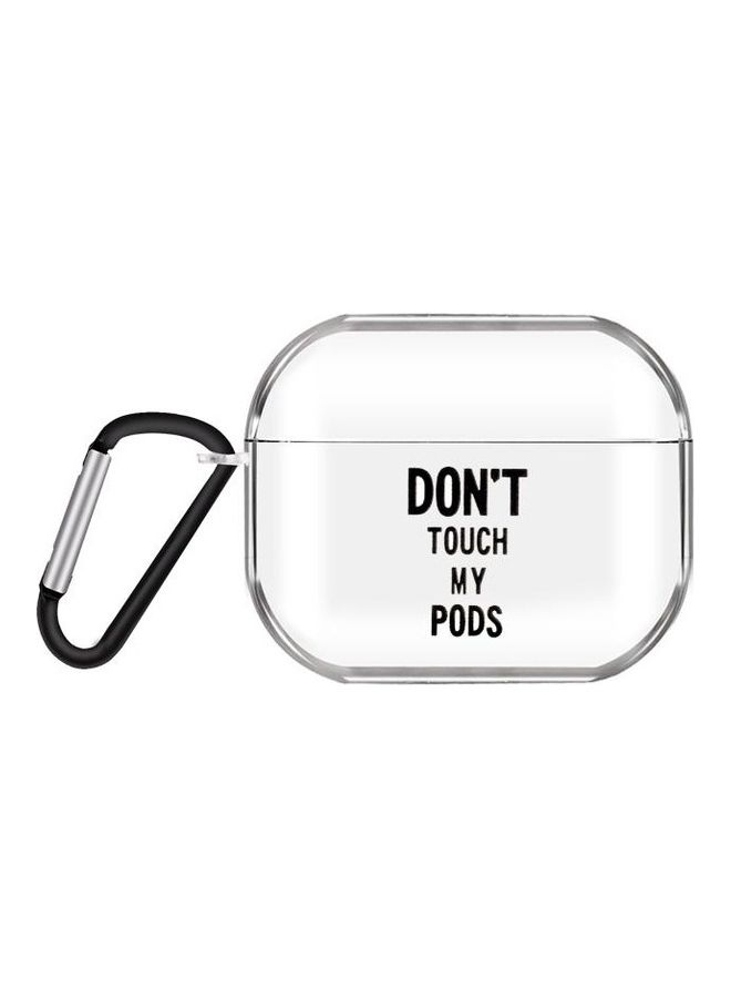 BGM - Cartoon Pattern Transparent TPU Earphone Case with Keychain for AirPods Pro 3 Do Not Touch Me - Image 1