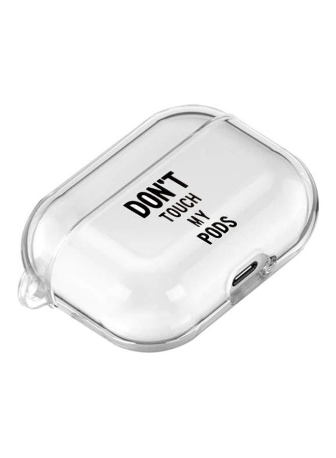 BGM - Cartoon Pattern Transparent TPU Earphone Case with Keychain for AirPods Pro 3 Do Not Touch Me - Image 1