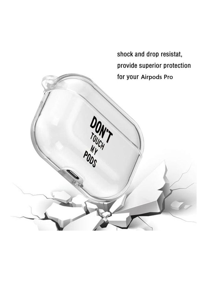 BGM - Cartoon Pattern Transparent TPU Earphone Case with Keychain for AirPods Pro 3 Do Not Touch Me - Image 1