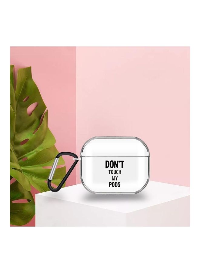 BGM - Cartoon Pattern Transparent TPU Earphone Case with Keychain for AirPods Pro 3 Do Not Touch Me - Image 1