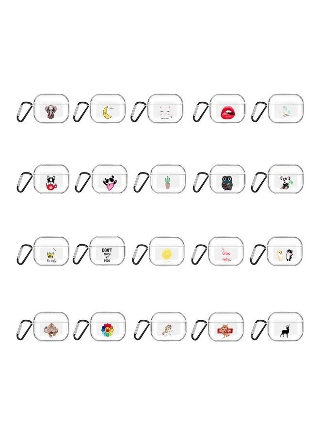 BGM - Cartoon Pattern Transparent TPU Earphone Case with Keychain for AirPods Pro 3 Do Not Touch Me - Image 1