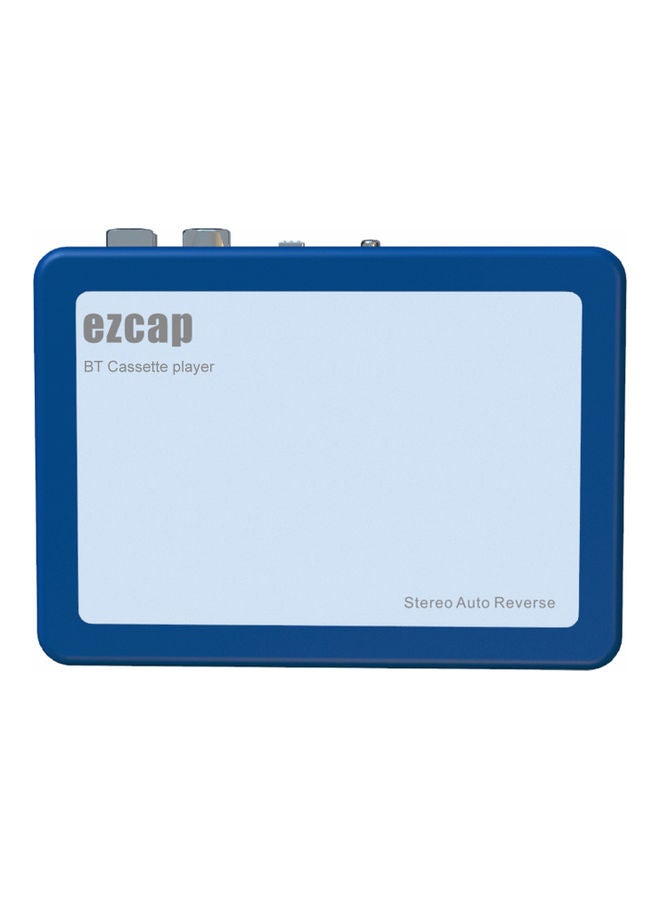 Ezcap - Portable BT Auto Reverse Cassette Player With Earphones V9690_P Blue - Image 1