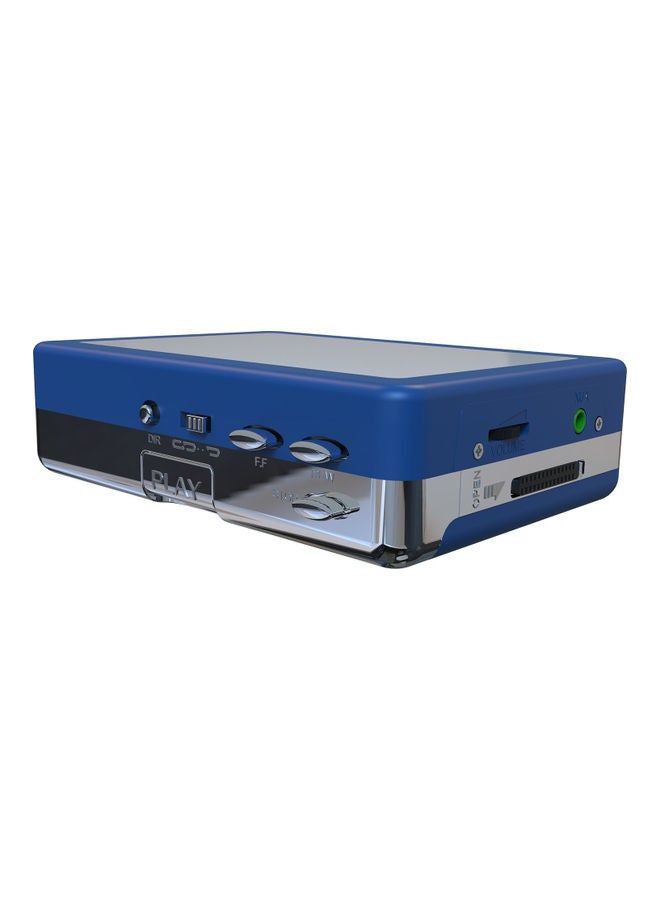 Ezcap - Portable BT Auto Reverse Cassette Player With Earphones V9690_P Blue - Image 1