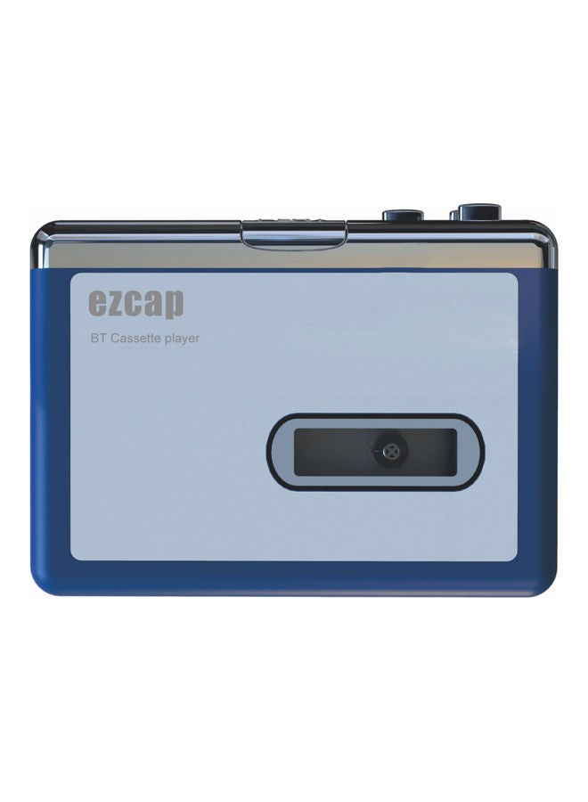 Ezcap - Portable BT Auto Reverse Cassette Player With Earphones V9690_P Blue - Image 1