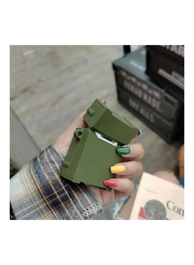 BGM - Silicone Wireless Earphones Case for Apple AirPods Green - Image 1