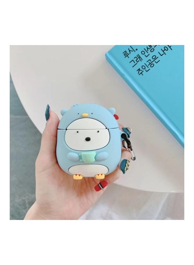 BGM - Wireless Bluetooth Headphone Protective Case For Apple AirPods 1/2 Blue/White - Image 1