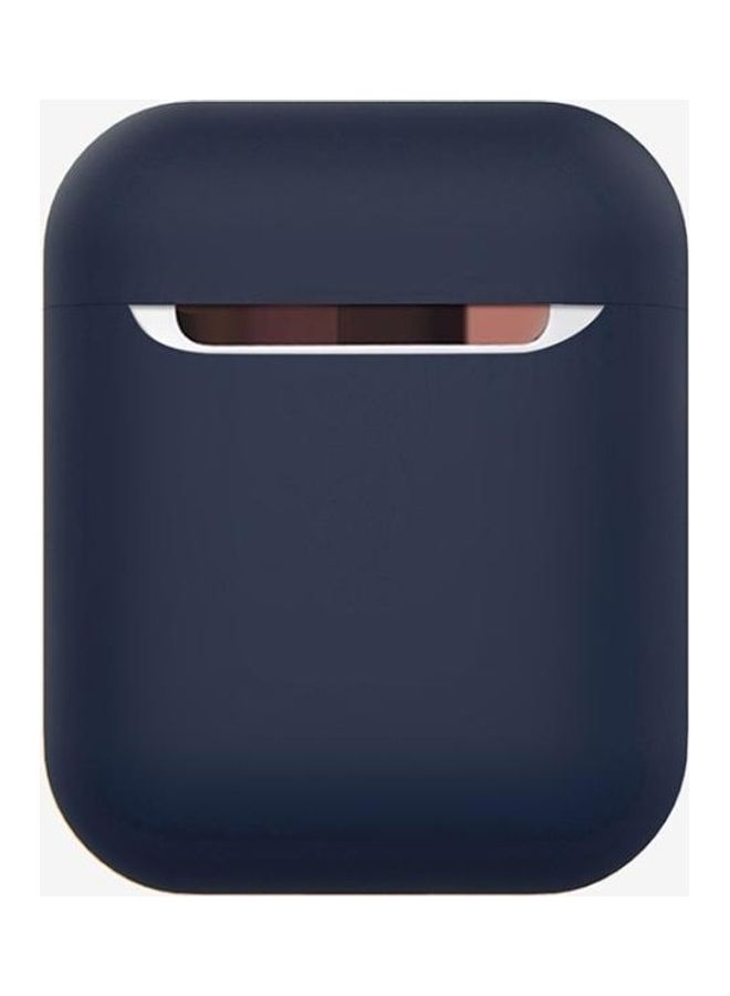 بي جي إم غطاء حماية واق مضاد للصدمات مصنوع من السيليكون السائل لسماعات أبل آيربودز 1/2 اللاسلكية أزرق داكن - Image 1