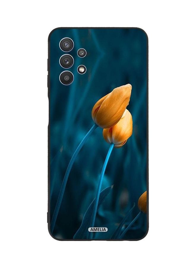 Amelia Protective Case Cover for Samsung Galaxy A32 5G Orange Flowers Multicolour - Image 1
