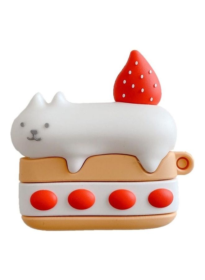 BGM Strawberry Kitten Cake Shape Earphone Protective Case For Apple AirPods Pro White/Red/Brown - Image 2