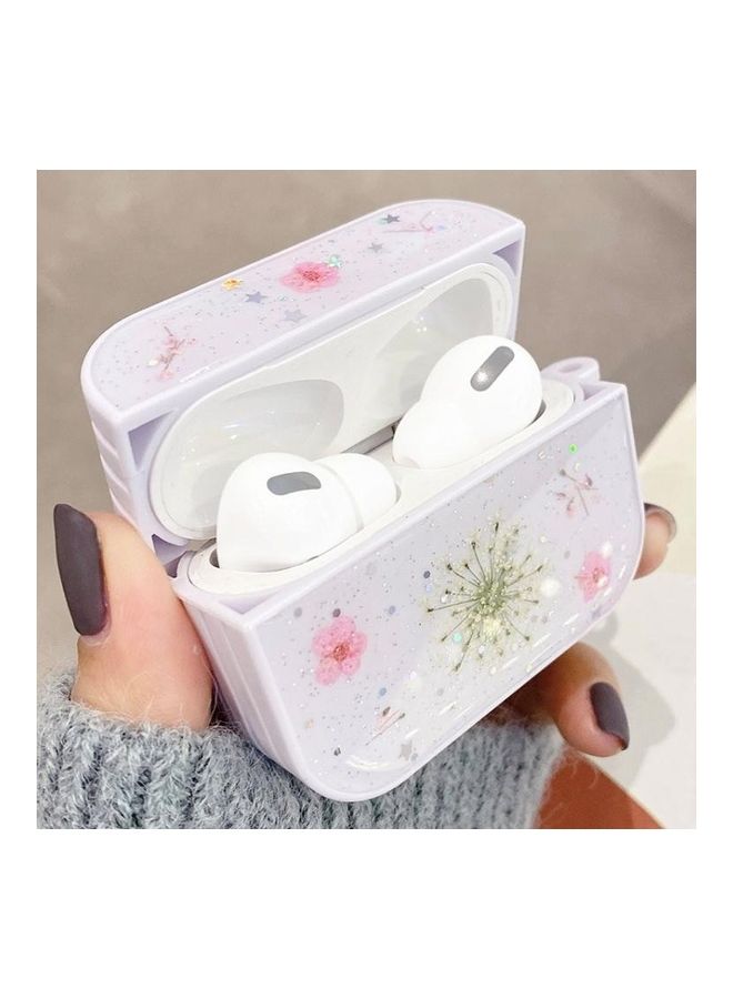 BGM Gypsophila Flowers Pattern Protective Case For Apple AirPods Pro White/Pink/Green - Image 2