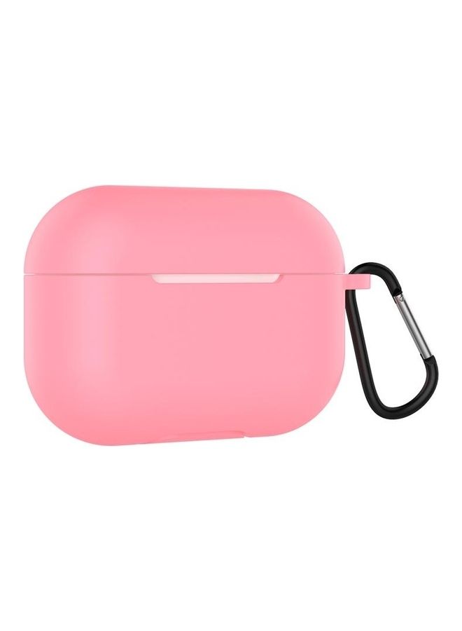 BGM - Solid Colour Silicone Earphone Protective Case for AirPods 3, with Hook Pink - Image 1