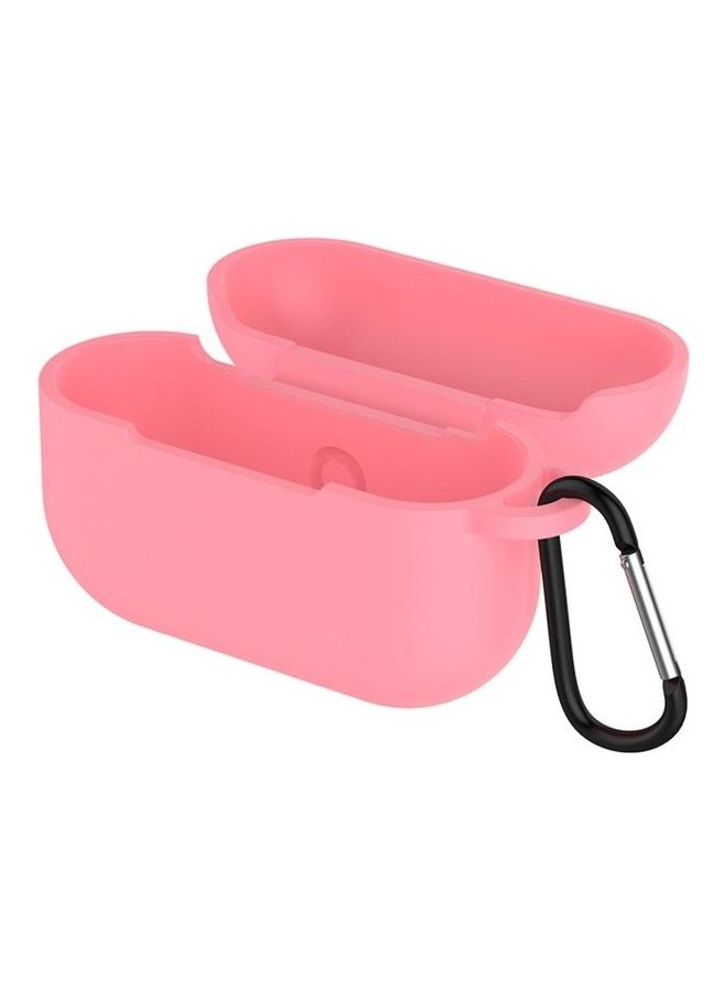 BGM - Solid Colour Silicone Earphone Protective Case for AirPods 3, with Hook Pink - Image 1