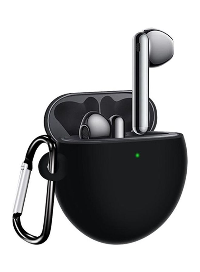 بي جي إم غطاء حماية واق مضاد للماء من السيليكون لسماعة الأذن اللاسلكية مع مشبك لسماعة هواوي فري بادز 4 أسود - Image 1