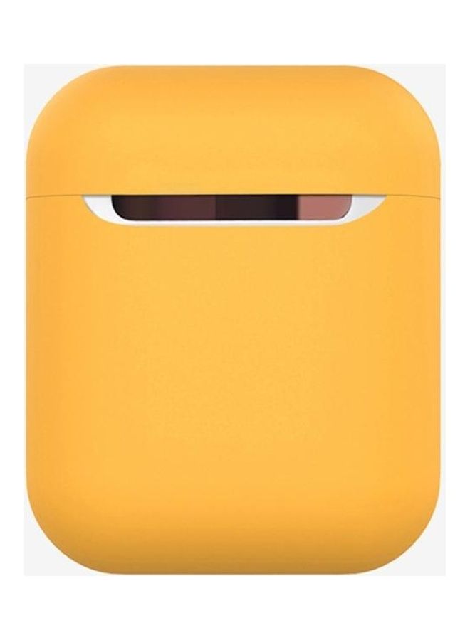 BGM Shockproof Liquid Silicone Protective Case Cover For Apple AirPods 1/2 Yellow - Image 1