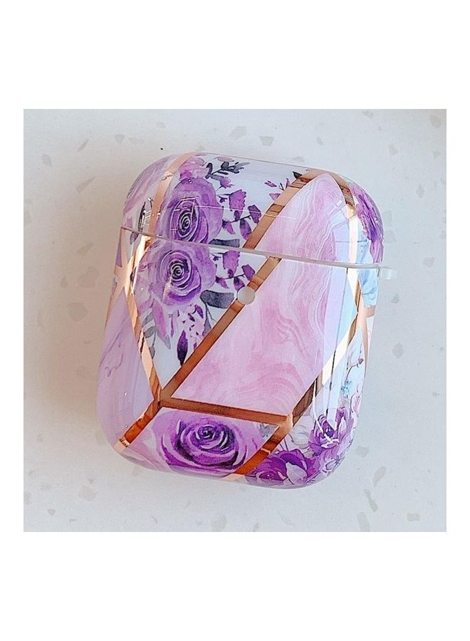 بي جي إم غطاء حماية واقي لسماعة الأذن بنمط غرز لسماعات آيربودز 1/2 بيربل فلاور - Image 1