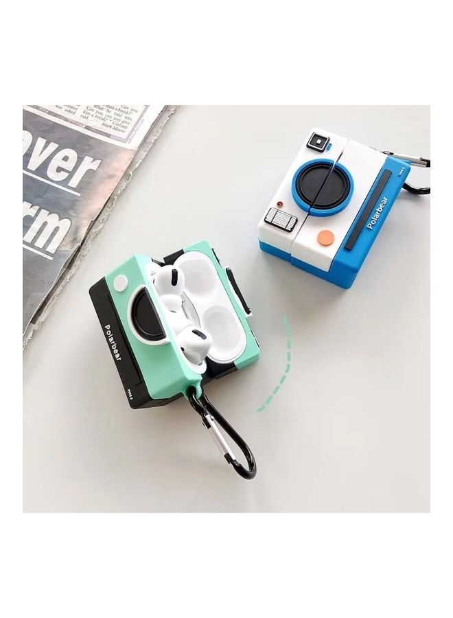 BGM Camera Bluetooth Headphone Protective Case for Apple AirPods Pro Blue/White  - Image 2