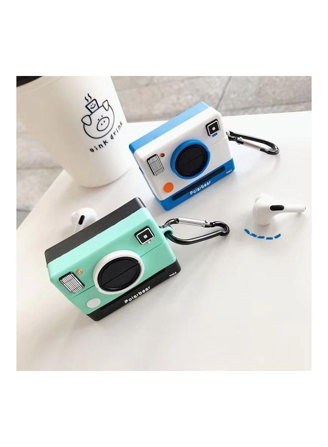 BGM Camera Bluetooth Headphone Protective Case for Apple AirPods Pro Blue/White  - Image 3