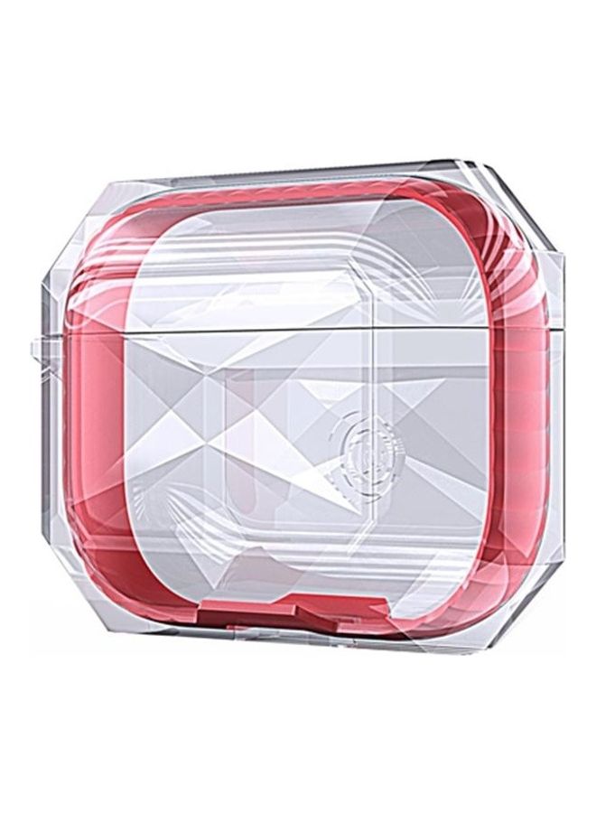 بي جي إم غطاء حماية واق للسماعات اللاسلكية مضاد للسقوط مصنوع من البولي يوريثان الحراري بلون متباين لسماعة آيربودز برو أحمر - Image 1