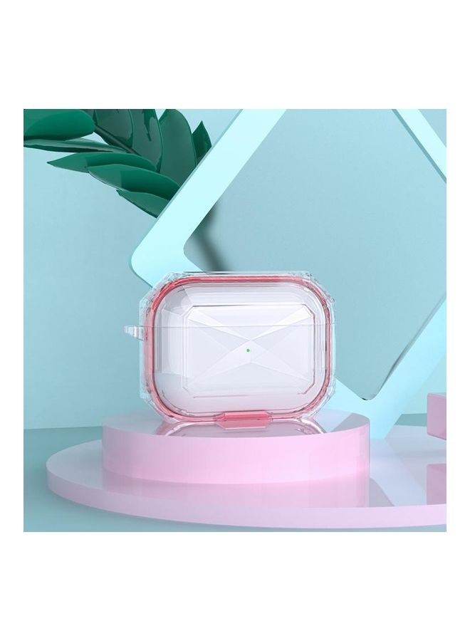 بي جي إم غطاء حماية واق للسماعات اللاسلكية مضاد للسقوط مصنوع من البولي يوريثان الحراري بلون متباين لسماعة آيربودز برو أحمر - Image 4