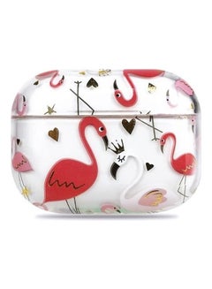 2-Piece Bronzing Wet Sticking Hard Shell Protective Case for Apple AirPods Pro Flamingo 3