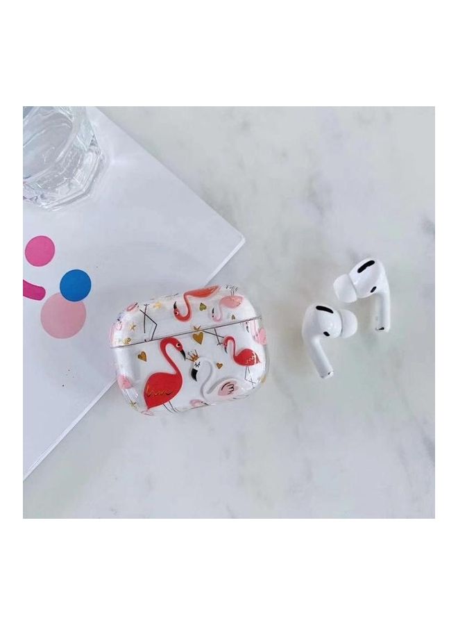 BGM - 2-Piece Bronzing Wet Sticking Hard Shell Protective Case for Apple AirPods Pro Flamingo 3 - Image 1