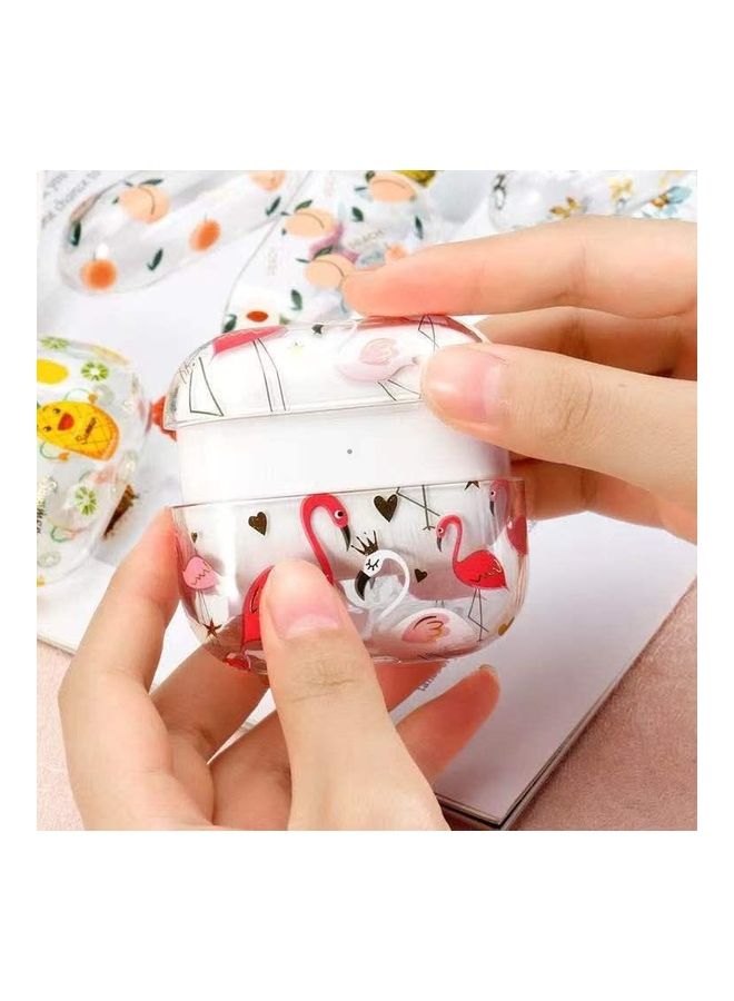 BGM - 2-Piece Bronzing Wet Sticking Hard Shell Protective Case for Apple AirPods Pro Flamingo 3 - Image 1