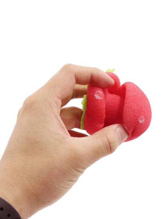 Generic - 6-Piece Sponge Hair Curler Strawberry Balls Red/Green/White - Image 1