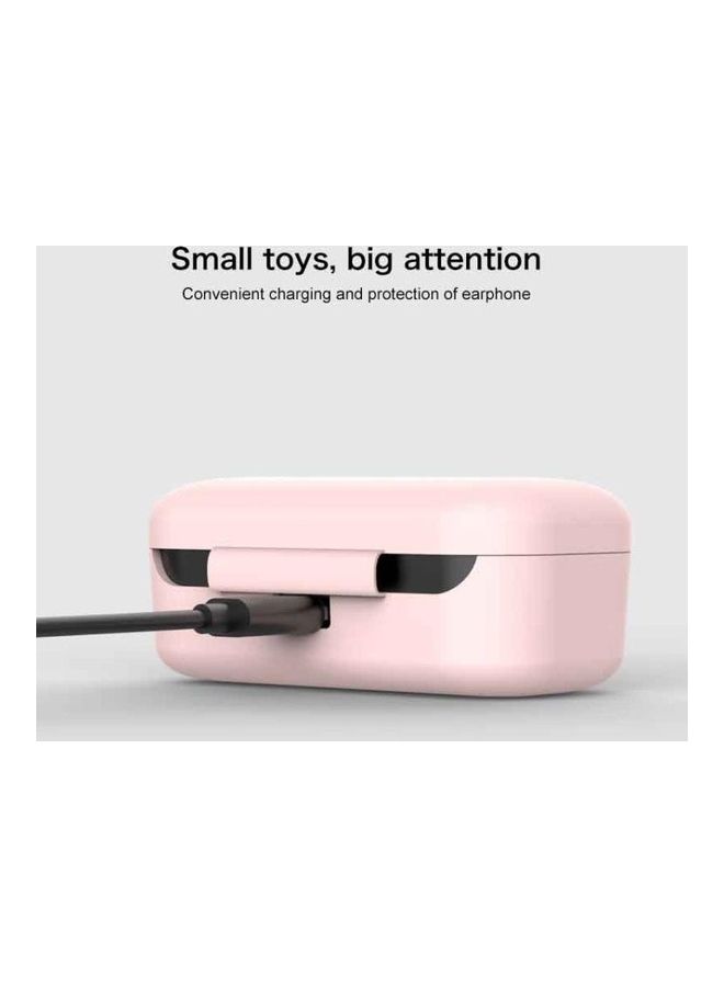 بي جي إم غطاء حماية من السيليكون بلون نقي لسماعة الأذن QCY T5 مع إبزيم للتعليق أخضر داكن - Image 2