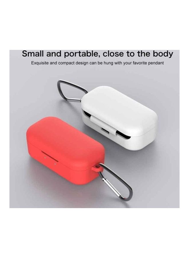 بي جي إم غطاء حماية من السيليكون بلون نقي لسماعة الأذن QCY T5 مع إبزيم للتعليق أخضر داكن - Image 3