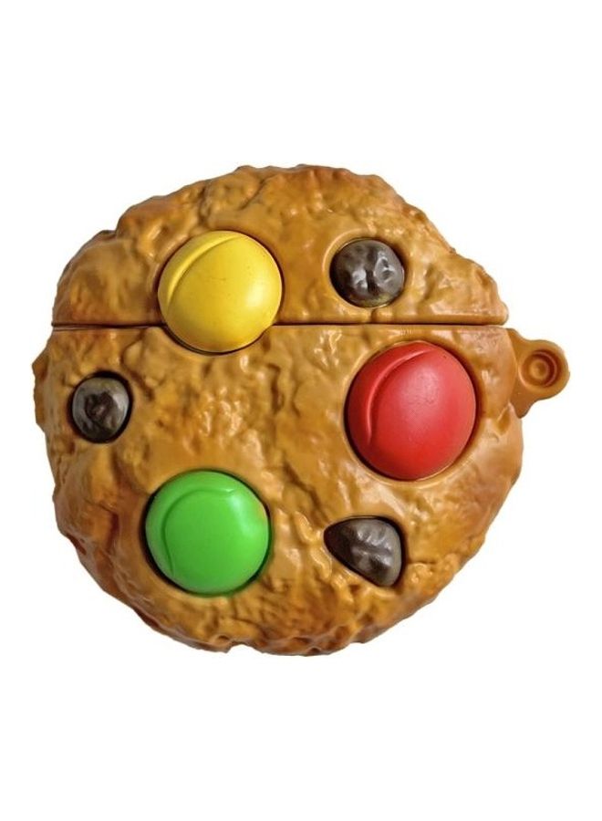 BGM Nut Biscuits Shaped Silicone Protective Case Cover For Apple AirPods Pro Brown/Red/Yellow - Image 2